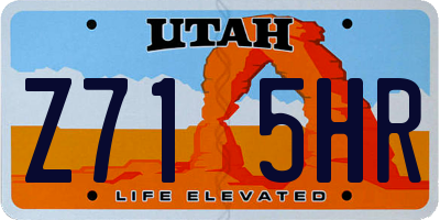 UT license plate Z715HR