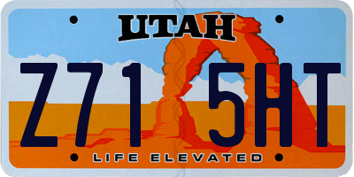 UT license plate Z715HT