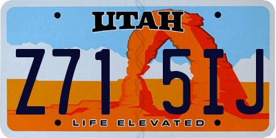 UT license plate Z715IJ