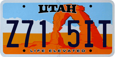 UT license plate Z715IT