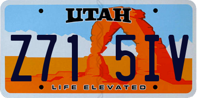 UT license plate Z715IV