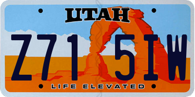 UT license plate Z715IW