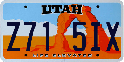 UT license plate Z715IX