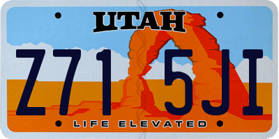 UT license plate Z715JI