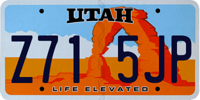 UT license plate Z715JP