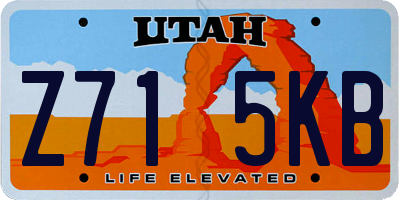 UT license plate Z715KB