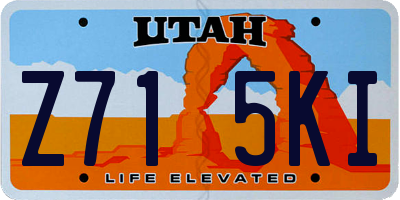 UT license plate Z715KI
