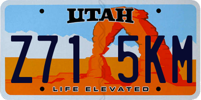 UT license plate Z715KM