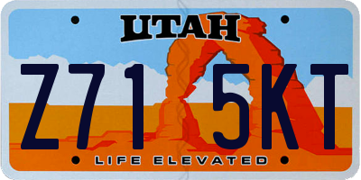 UT license plate Z715KT