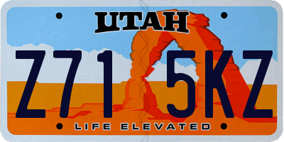 UT license plate Z715KZ