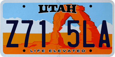 UT license plate Z715LA