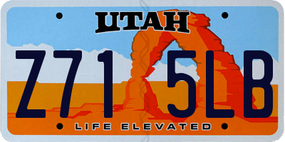 UT license plate Z715LB