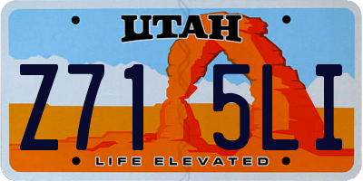 UT license plate Z715LI