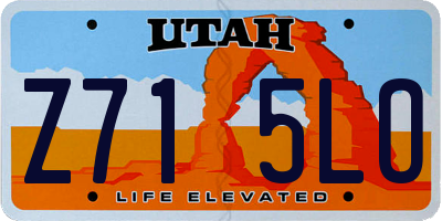 UT license plate Z715LO