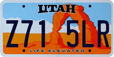 UT license plate Z715LR
