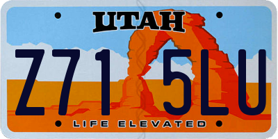 UT license plate Z715LU
