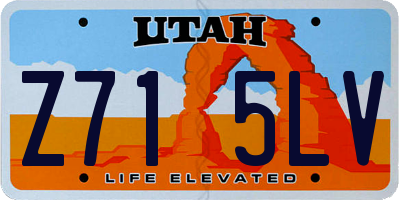 UT license plate Z715LV