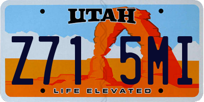 UT license plate Z715MI