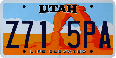 UT license plate Z715PA