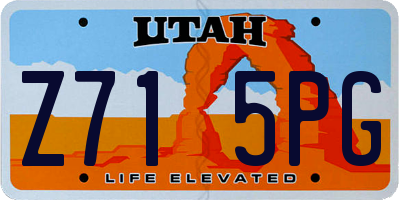 UT license plate Z715PG