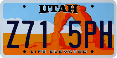 UT license plate Z715PH