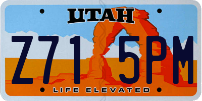 UT license plate Z715PM