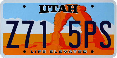 UT license plate Z715PS