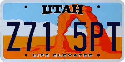 UT license plate Z715PT