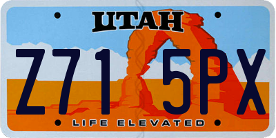 UT license plate Z715PX