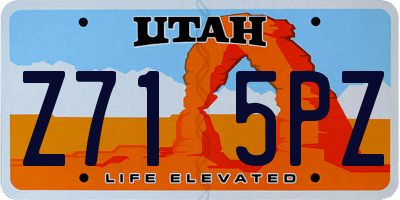 UT license plate Z715PZ