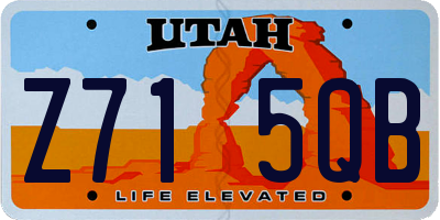 UT license plate Z715QB