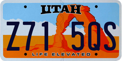 UT license plate Z715QS