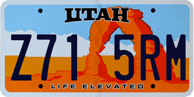 UT license plate Z715RM