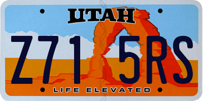 UT license plate Z715RS