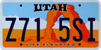 UT license plate Z715SI