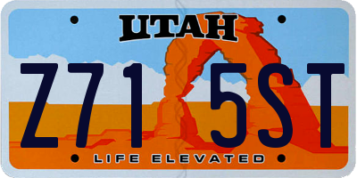 UT license plate Z715ST