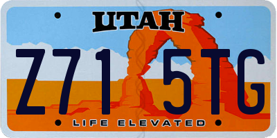 UT license plate Z715TG