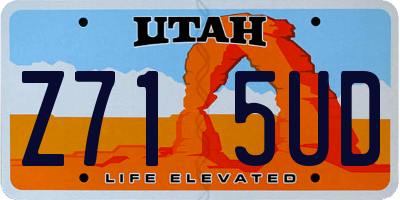 UT license plate Z715UD