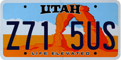 UT license plate Z715US