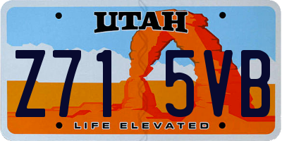 UT license plate Z715VB