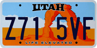 UT license plate Z715VF