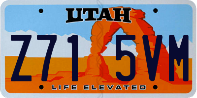 UT license plate Z715VM