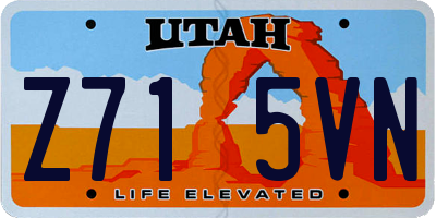 UT license plate Z715VN