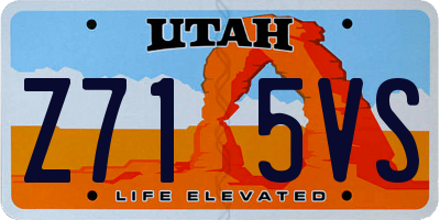 UT license plate Z715VS