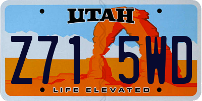 UT license plate Z715WD