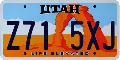 UT license plate Z715XJ