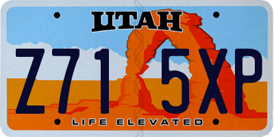 UT license plate Z715XP