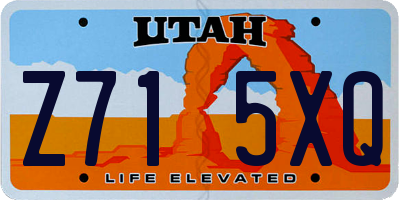 UT license plate Z715XQ