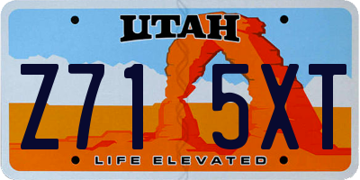 UT license plate Z715XT