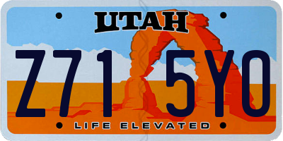 UT license plate Z715YO